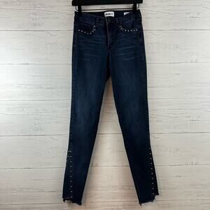 William Rast Dark Wash Studded Skinny Jeans Size 27